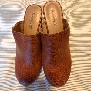 Madewell Women's Brown Leather Clogs